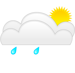 mostly cloudy and cooler, precipitation likely, windy with possible wind shift to the w, nw, or n. London Forecast icon